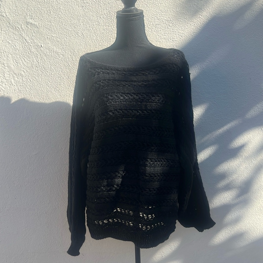Woven chunky sweater